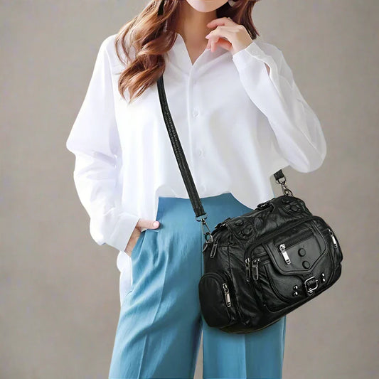 Aletta - Elegant shoulder bag in soft vegetable leather-Elly Rose