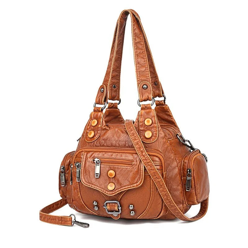 Aletta - Elegant shoulder bag in soft vegetable leather-Elly Rose