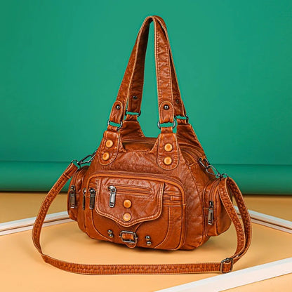 Aletta - Elegant shoulder bag in soft vegetable leather-Elly Rose
