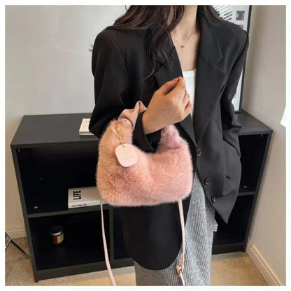 Plush - Deluxe plush tote bag for ladies-Elly Rose