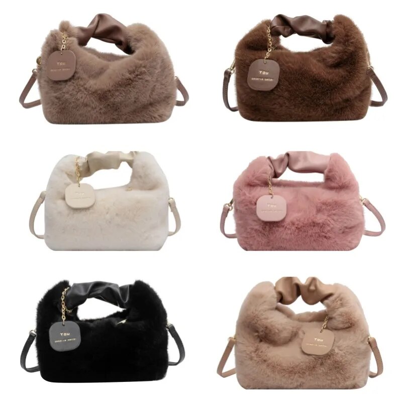 Plush - Deluxe plush tote bag for ladies-Elly Rose