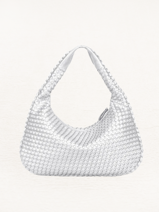 Brianna Braided Shoulder Bag Ladies | Handbag | Design Bag Silver-Elly Rose