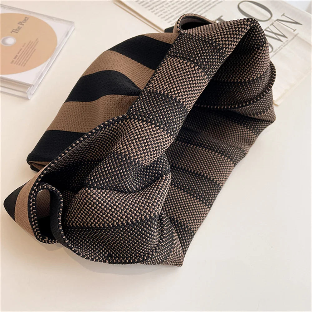 Knitted bag - Mixed stripes-Elly Rose