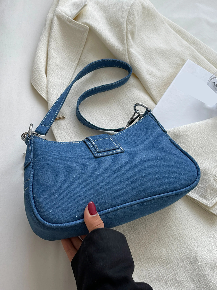 Colet Ladies Denim Shoulder Bag | Crossbody Bag | Handbag Dark Blue-Elly Rose