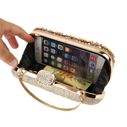 GoldenGlam diamond clutch bag-Elly Rose
