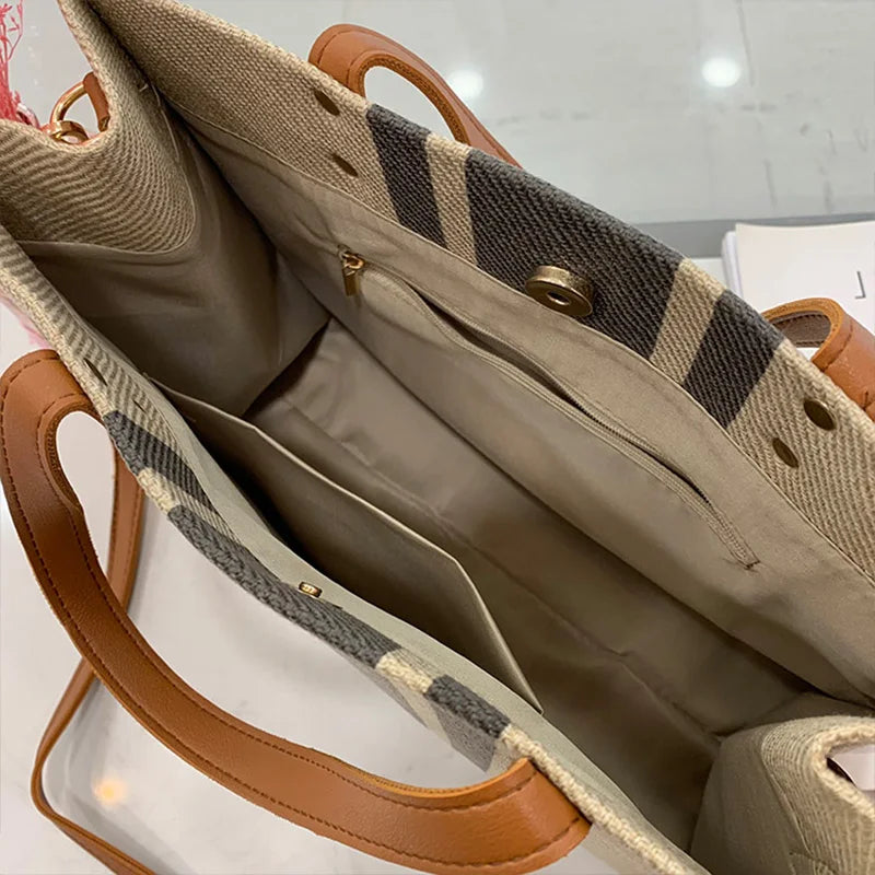 Silverstar vintage striped handbag-Elly Rose