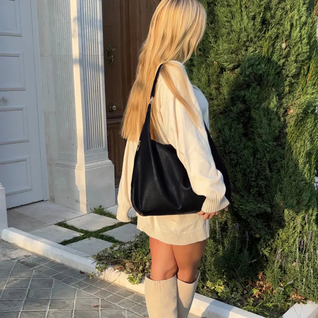 Elegant leather hobo bag - Helen-Elly Rose