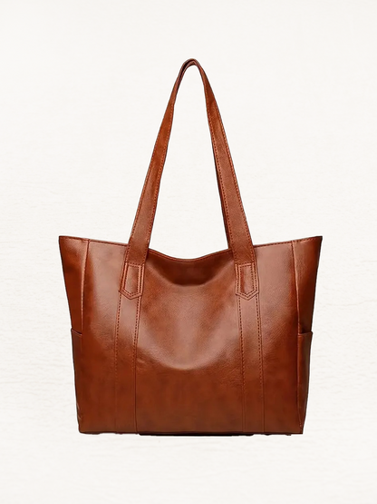 Jess Ladies Retro Leather Shoulder Bag | Handbag | Shopper Brown-Elly Rose