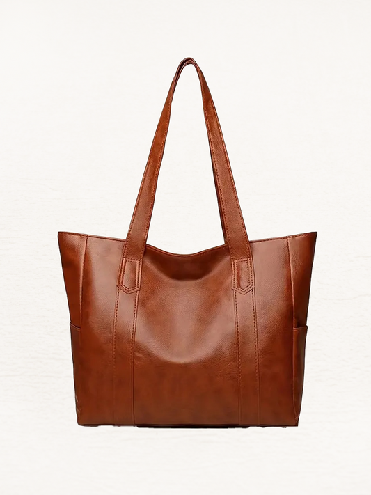 Jess Ladies Retro Leather Shoulder Bag | Handbag | Shopper Brown-Elly Rose