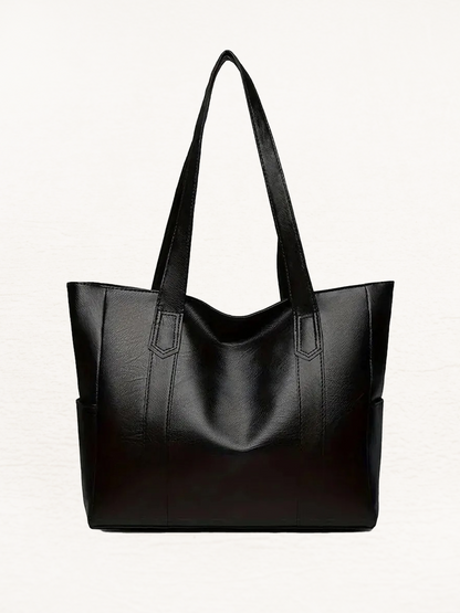 Jess Ladies Retro Leather Shoulder Bag | Handbag | Shopper Black-Elly Rose