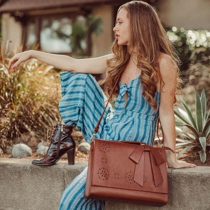 Grace’s Elegant Bow-Tie Satchel-Elly Rose