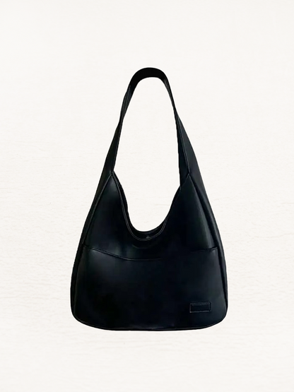 Lisanne Large Ladies Leather Shoulder Bag | Handbag | Shopper Black-Elly Rose