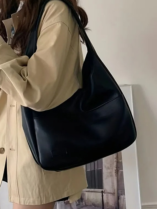Lisanne Large Ladies Leather Shoulder Bag | Handbag | Shopper Black-Elly Rose