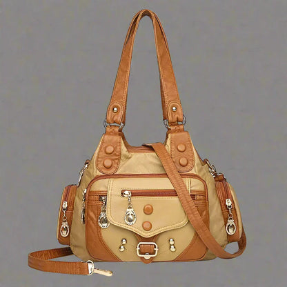 Aletta - Elegant shoulder bag in soft vegetable leather-Elly Rose