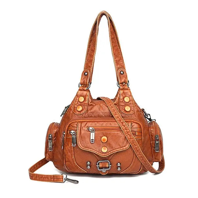 Aletta - Elegant shoulder bag in soft vegetable leather-Elly Rose