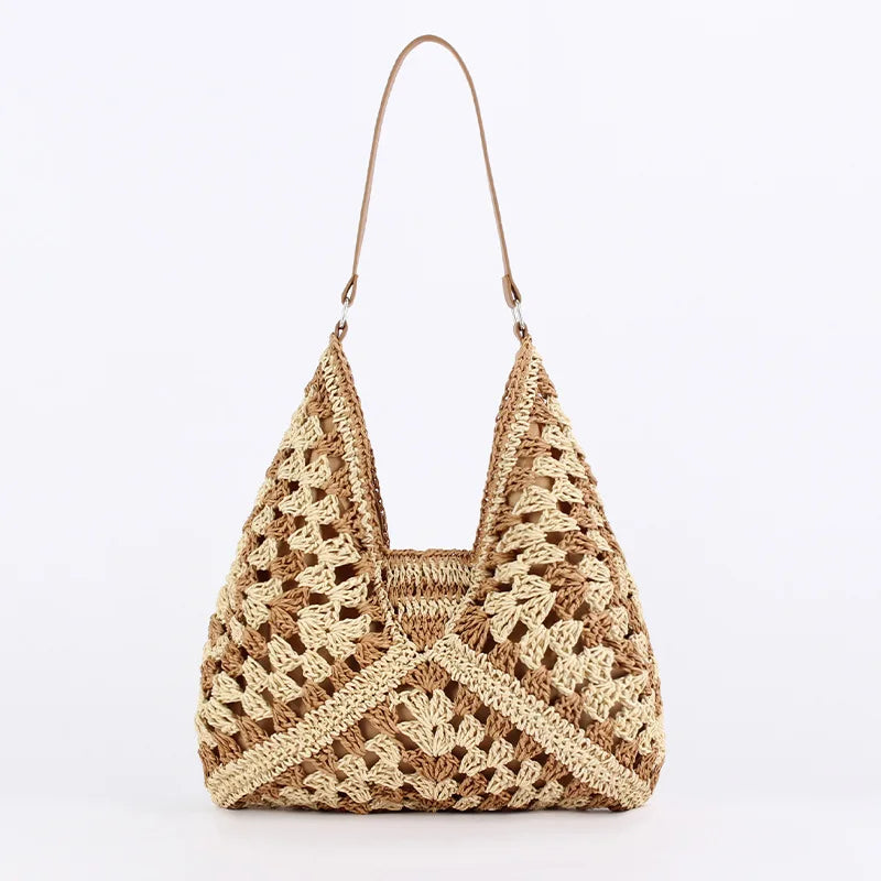 Hollow vintage tote bag-Elly Rose