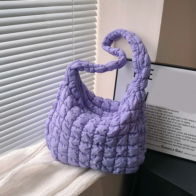 Quilted cloud shoulder bag-Elly Rose