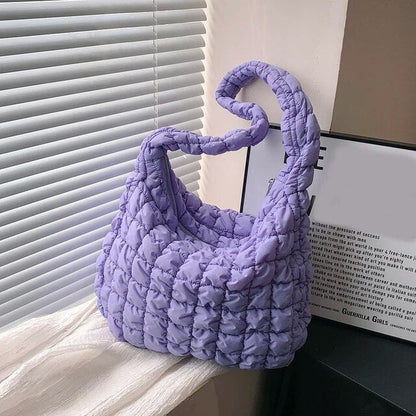 Quilted cloud shoulder bag-Elly Rose