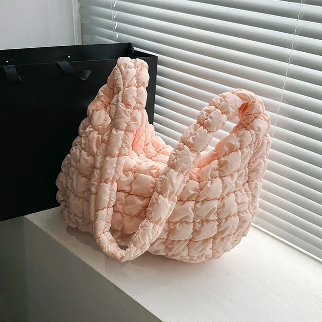 Quilted cloud shoulder bag-Elly Rose