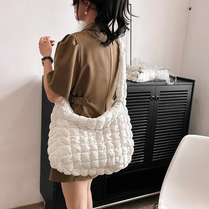 Quilted cloud shoulder bag-Elly Rose
