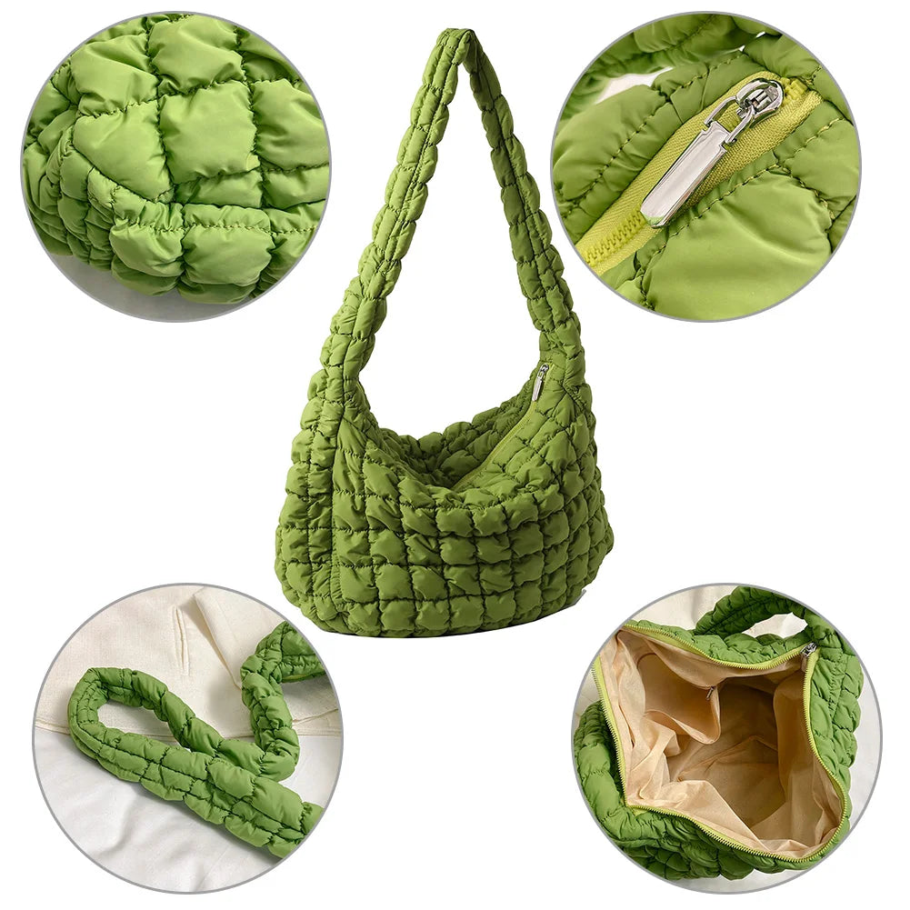 Quilted cloud shoulder bag-Elly Rose