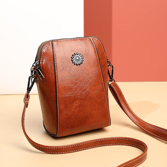 Zélie - Stilvolle Mini-Umhängetasche aus weichem Leder-Elly Rose