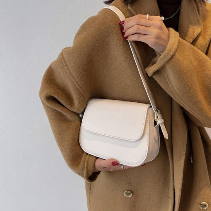 Priscilla - Elegant handmade leather shoulder bag-Elly Rose