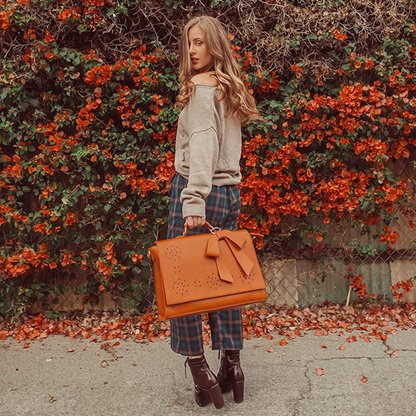 Grace’s Elegant Bow-Tie Satchel-Elly Rose