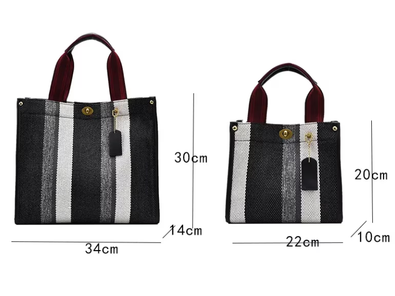 Ivy - Women's striped tote bag - Elegant and versatile-Elly Rose