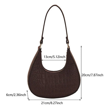 Felt half-moon shoulder bag-Elly Rose