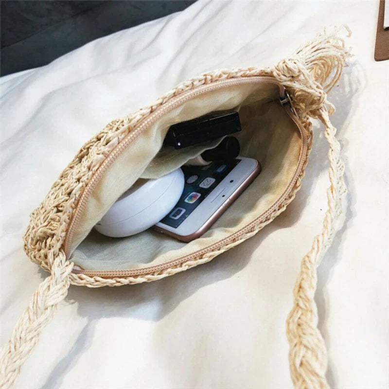 ChicWaves rattan shoulder bag-Elly Rose