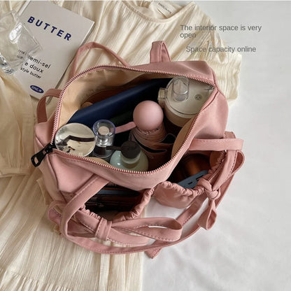 Nylon shoulder bag with bow Fina Moda-Elly Rose