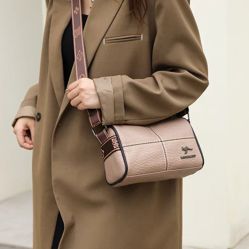 Abigail - Elegant shoulder bag with stone grain pattern-Elly Rose