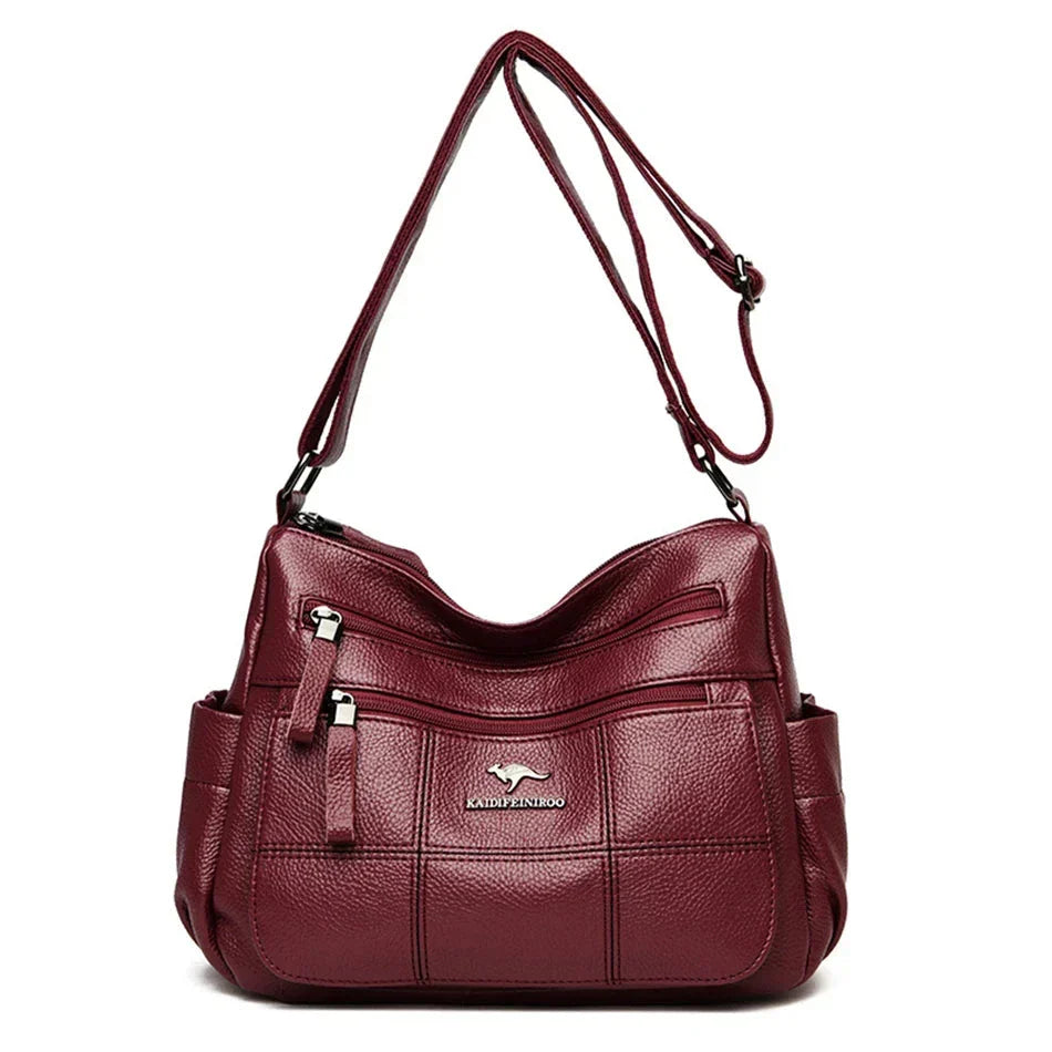 Eleganza leather shoulder bag-Elly Rose
