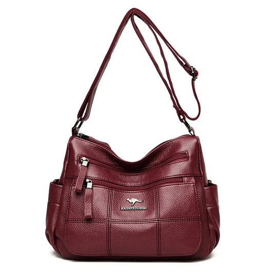 Eleganza leather shoulder bag-Elly Rose