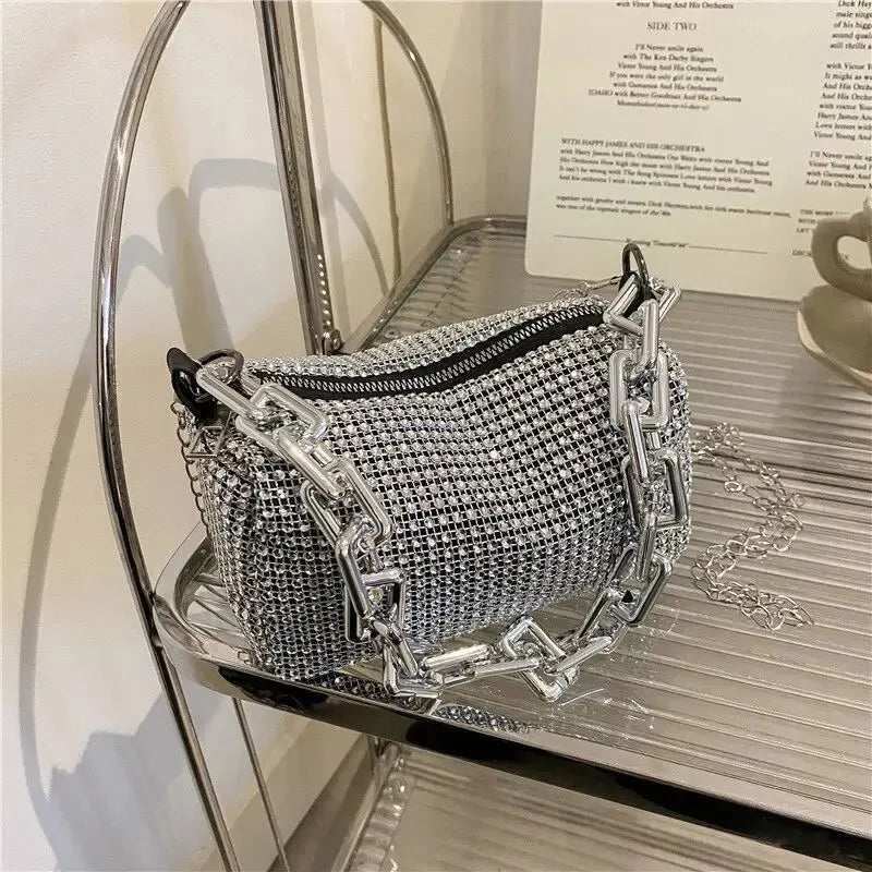 GlamourBliss Strass Glitter Bucket Bag-Elly Rose