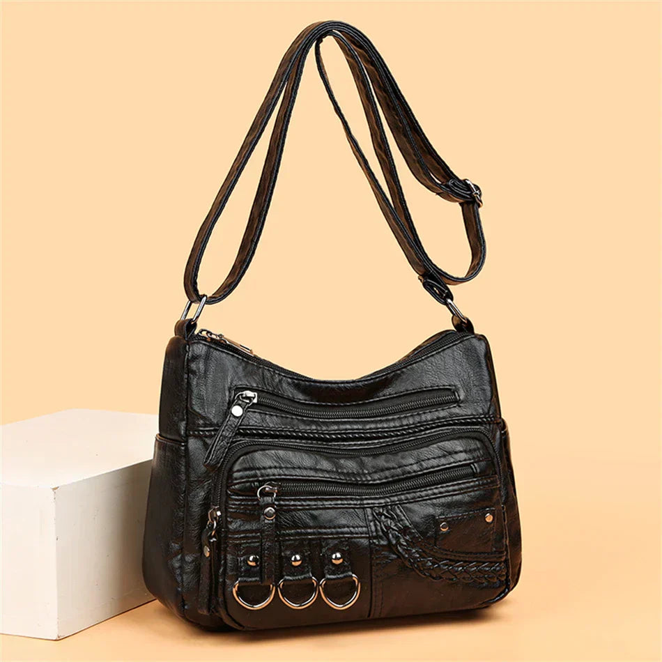 Ayla - Elegant vintage-style vegan leather handbags-Elly Rose