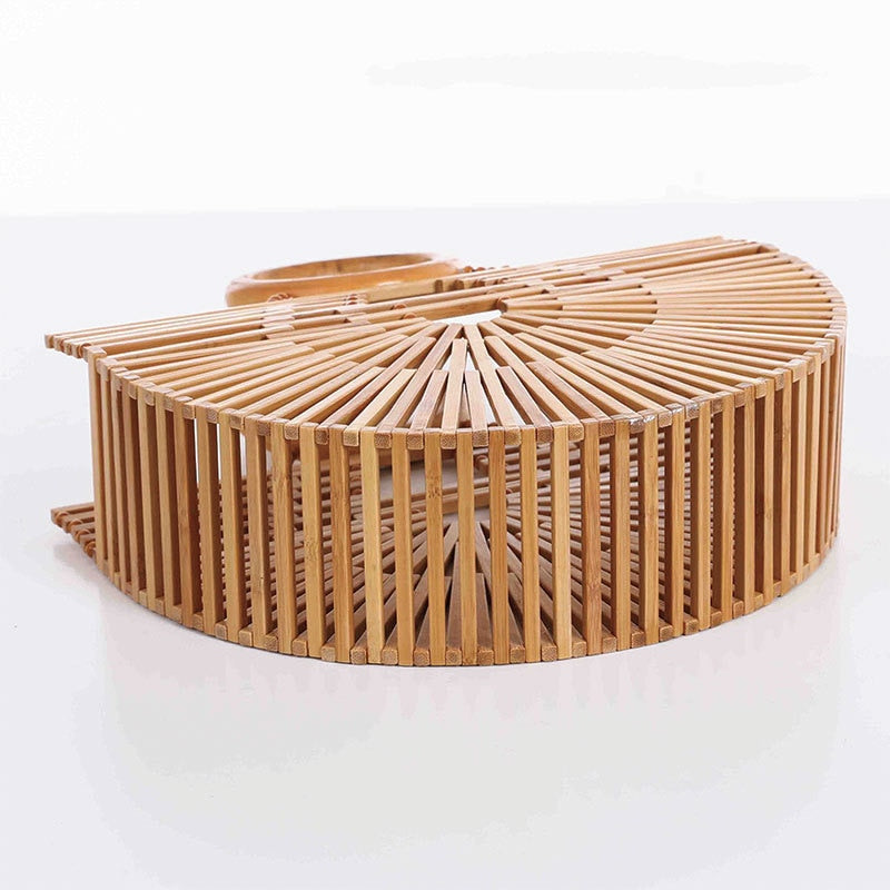 WoodenBag I Bamboo pouch for women-Elly Rose