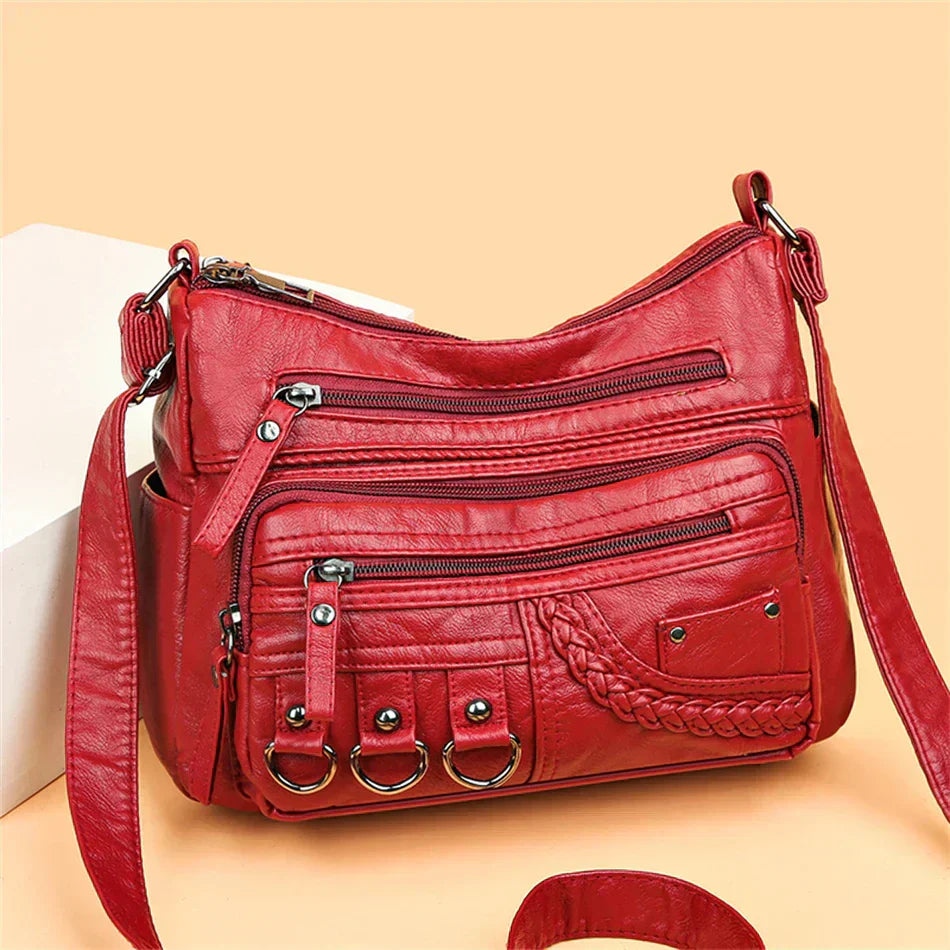 Ayla - Elegant vintage-style vegan leather handbags-Elly Rose