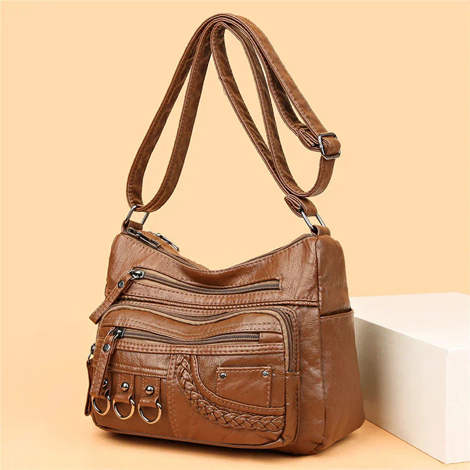 Ayla - Elegant vintage-style vegan leather handbags-Elly Rose