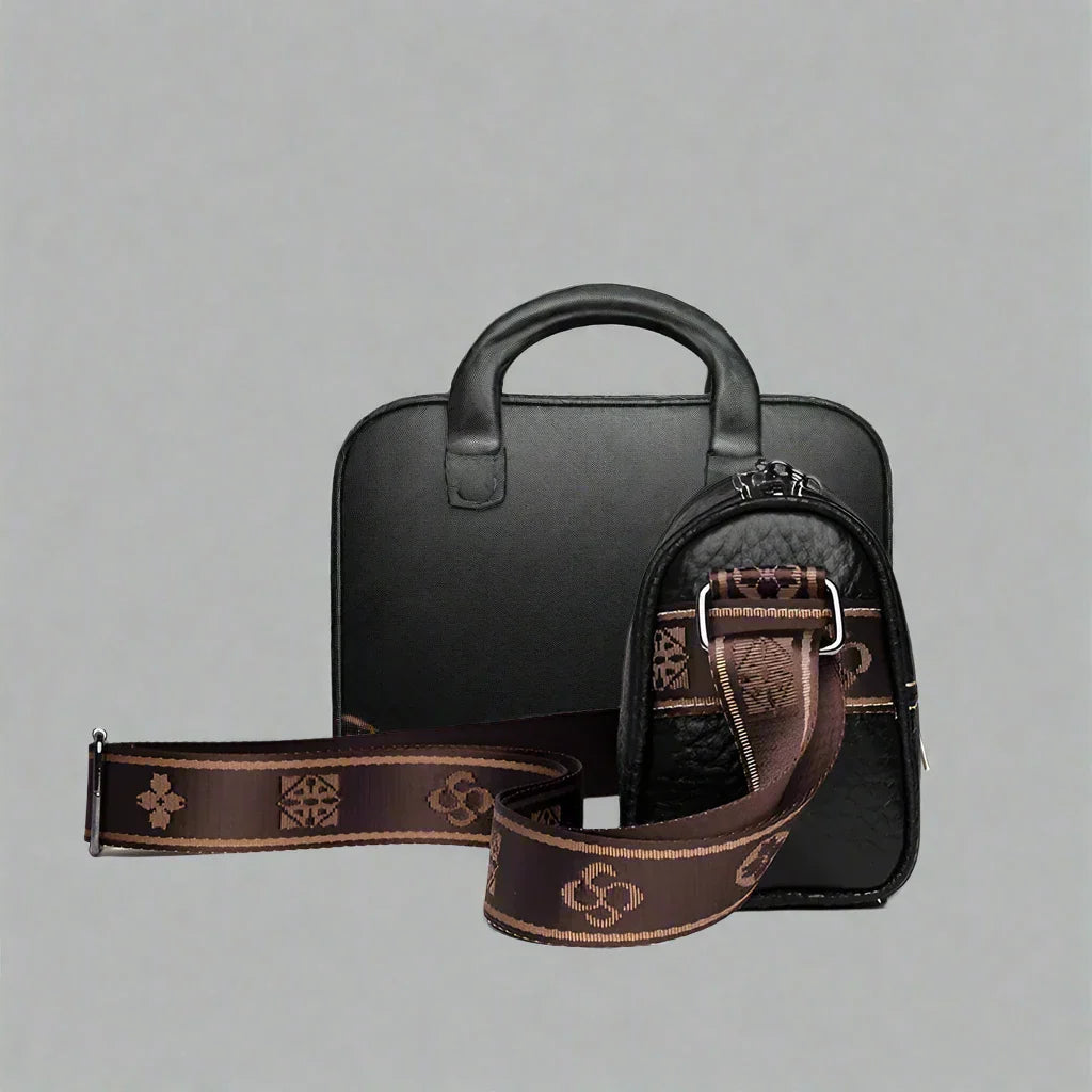 Abigail - Elegant shoulder bag with stone grain pattern-Elly Rose