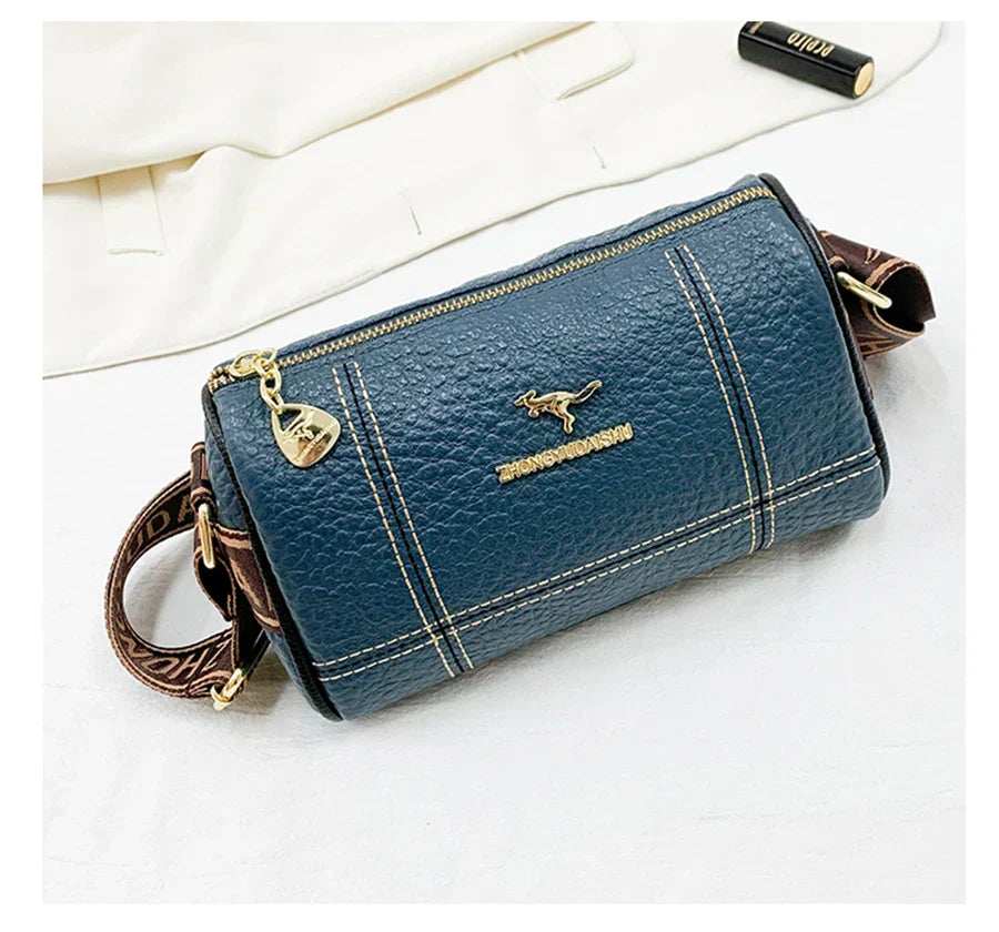 Abigail - Elegant shoulder bag with stone grain pattern-Elly Rose