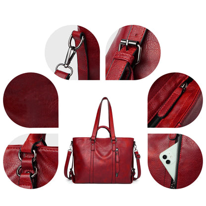 Sign | "Large leather shoulder bag".-Elly Rose