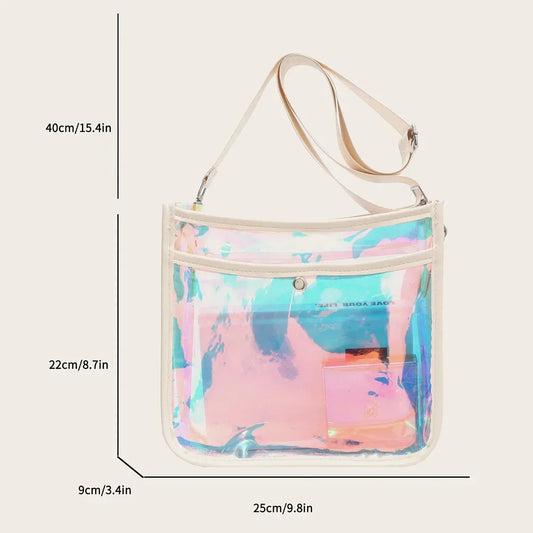 TrendZ Illusory Colour Laser Clutch-Elly Rose