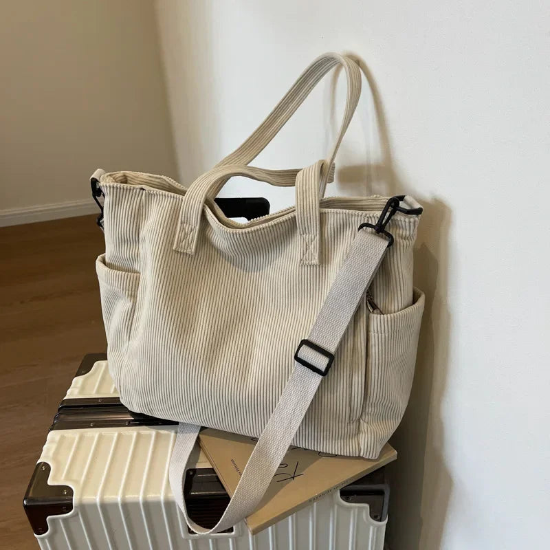 EcoTrail - Travel bag with corduroy shoulder strap-Elly Rose