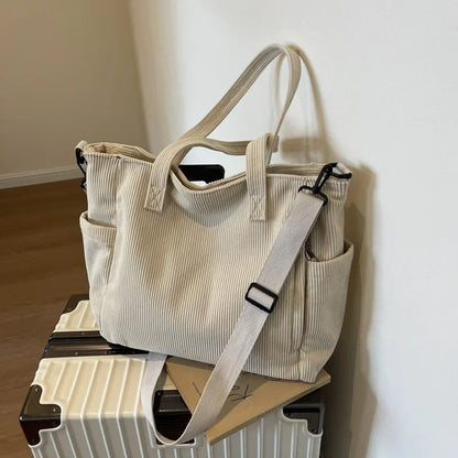 EcoTrail - Travel bag with corduroy shoulder strap-Elly Rose
