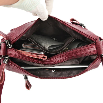 Eleganza leather shoulder bag-Elly Rose