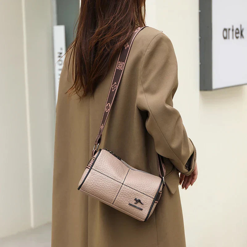 Abigail - Elegant shoulder bag with stone grain pattern-Elly Rose
