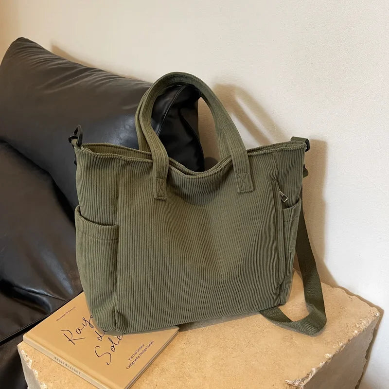 EcoTrail - Travel bag with corduroy shoulder strap-Elly Rose