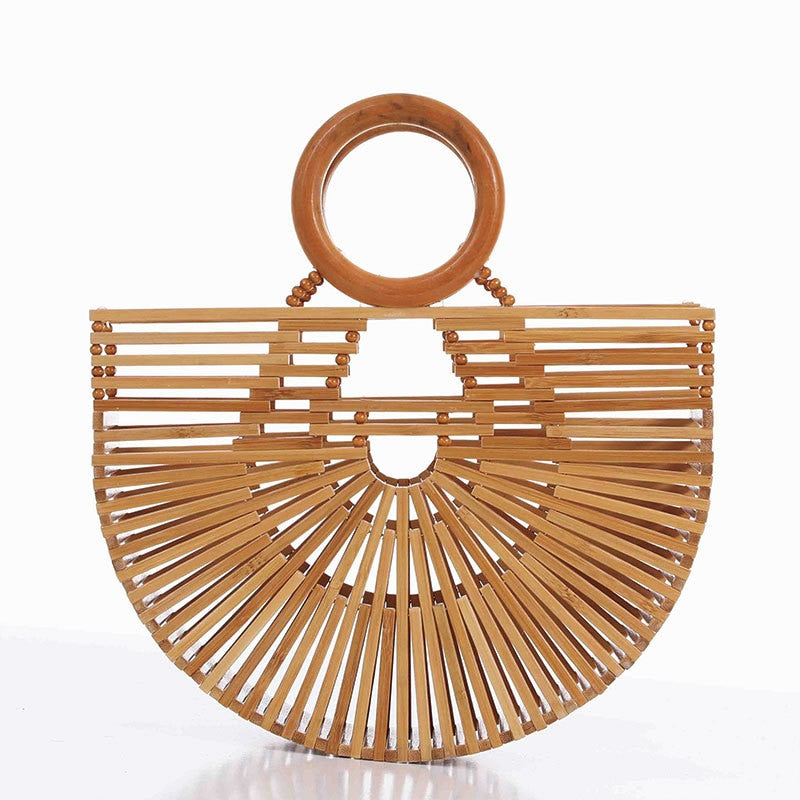 WoodenBag I Bamboo pouch for women-Elly Rose